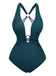 1960s Ruched Drawstring One Piece Swimsuit - vintage swimsuit, pin-up style