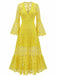 Robe Longue Évasée en Dentelle Dos Nu Unie années '30 6