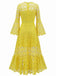 Robe Longue Évasée en Dentelle Dos Nu Unie années '30 7