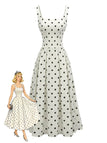 Robe Trapèze à Carreaux Col Claudine avec Ceinture années '50