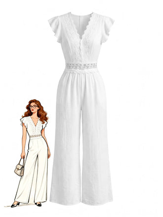 Robe Évasée Rayée Imprimée Florale Col Claudine avec Ceinture années '50