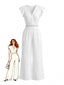 Combinaison Large Dentelle Manches Volantes Blanc Années 1950