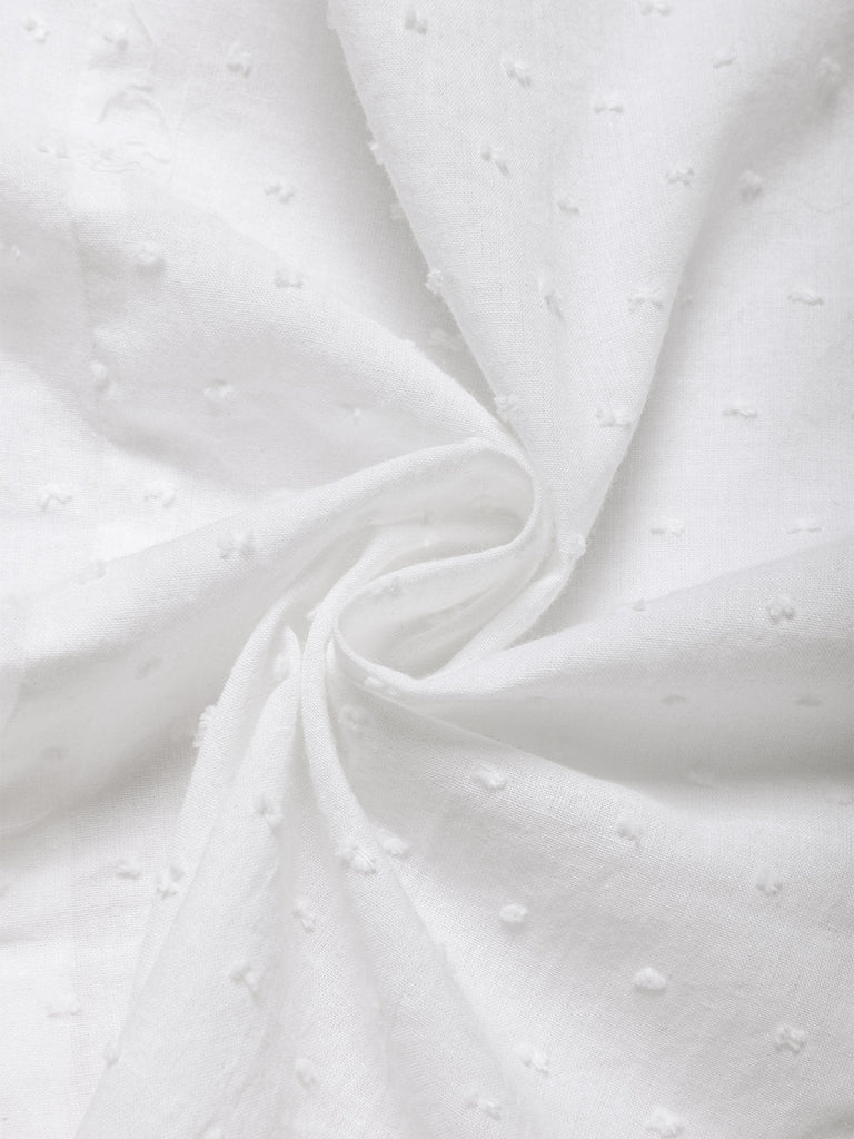 [Prévente] Blouse en Pur Coton à Pois et Nœud Blanc Années 1970 6