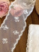 Foulard Dentelle Brodé Nœud Blanc 10