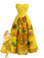 [Prévente] Robe Swing Sans Bretelles Tournesol Jaune Années 1950