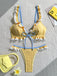 Ensemble Bikini Bandeau Froncé & Paréo Jupe Florale en Mesh années '80