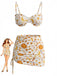 Ensemble Bikini Floral Tropical Dos Nu Croisé années '40