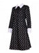 Robe noire style Mercredi Addams des années 1940