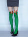 Bas verts de lutin de Noël à nœuds - 4