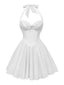 Robe tutu unie à bretelles et col licou années 1960