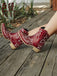 Bottines western brodées à bout pointu - 5