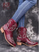 Bottines western brodées à bout pointu - 6
