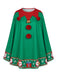Cape de costume de lutin de Noël à pompons et clochettes années 1940 - 1