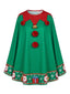 Cape de costume de lutin de Noël à pompons et clochettes années 1940