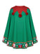 Cape de costume de lutin de Noël à pompons et clochettes années 1940 - 2