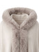 Cape Poncho en Maille à Capuche et Bordure en Fourrure Années 1930 - 5