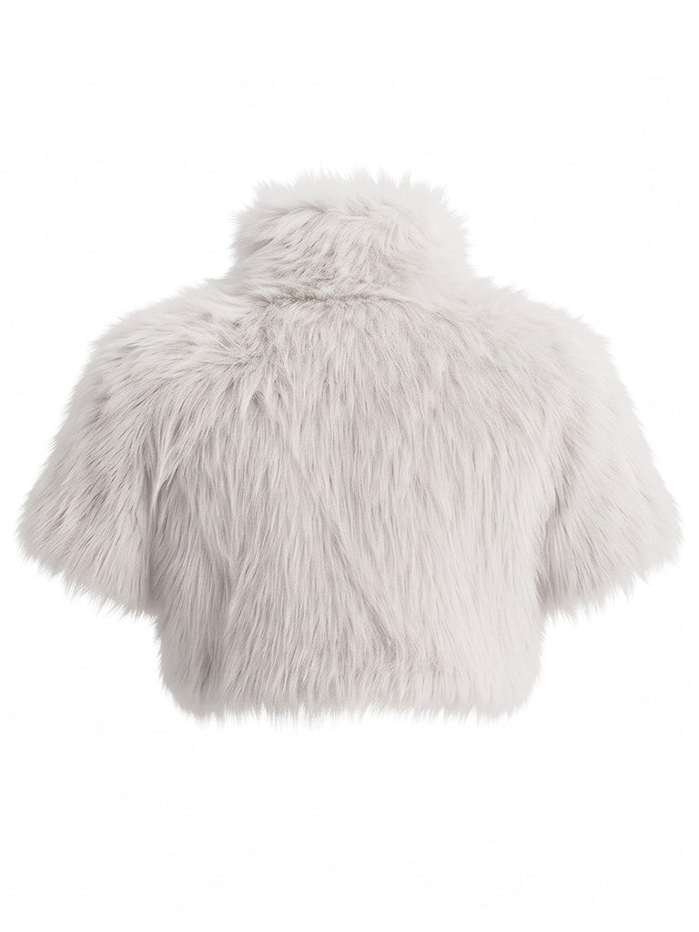 Capelet en fausse fourrure à boucle sur l’épaule années 1950 - 6