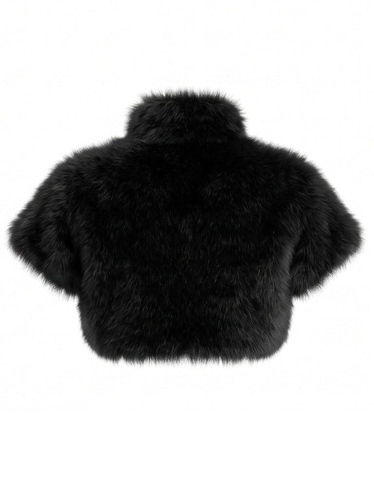 Capelet en fausse fourrure à boucle sur l’épaule années 1950 - 8