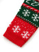 Cardigan court de Noël rouge et vert en maille à flocons années 1950 - 5
