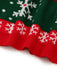 Cardigan court de Noël rouge et vert en maille à flocons années 1950 - 7