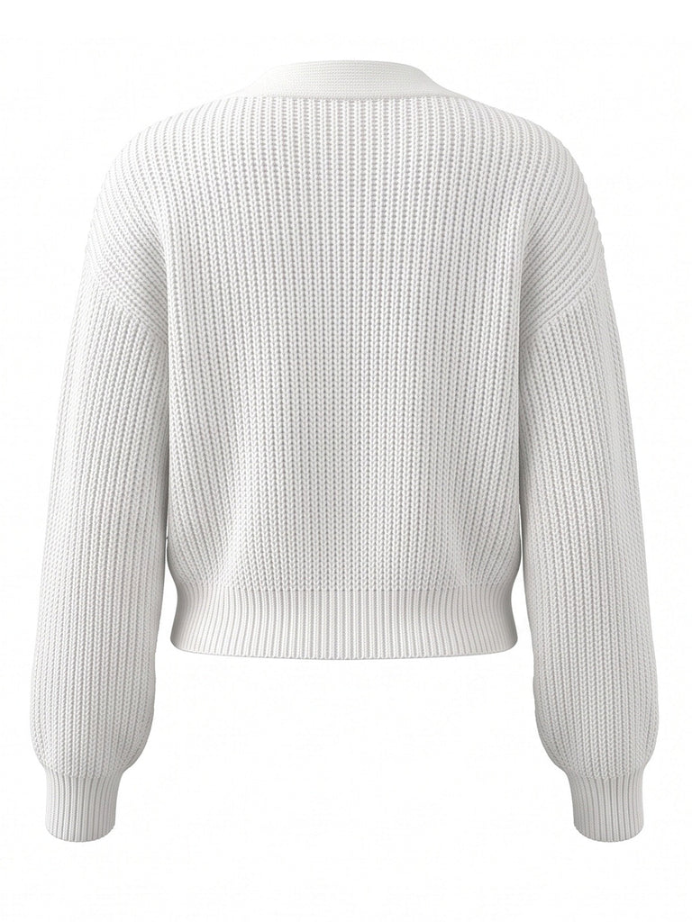 Cardigan de Noël en maille à appliqués Père Noël et sapin années 1970 - 8
