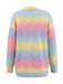 Cardigan Torsadé Dégradé Arc-en-Ciel Pastel Années 1980 - 2