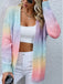 Cardigan Torsadé Dégradé Arc-en-Ciel Pastel Années 1980 - 4