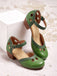 Chaussures rétro ajourées à brides croisées et petit talon - 5