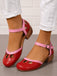 Chaussures rétro ajourées à brides croisées et petit talon - 9