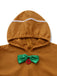 Combinaison de Noël marron à capuche bonhomme en pain d’épices années 1960 - 7