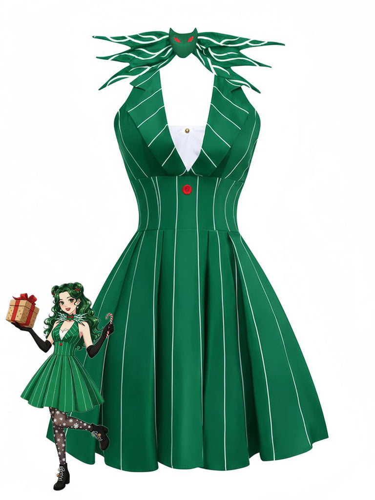 [Pré-vente] Robe chauve-souris de L'Étrange Noël de Monsieur Jack verte années 1960