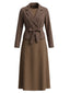 Ensemble 2 pièces blazer à fines rayures et robe midi trapèze Années 1940