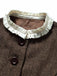 [Prévente] Ensemble 2 pièces veste à col montant et volants et jupe crayon à chevrons années 1940 - 6
