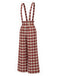 [Prévente] Ensemble blouse à nœud et pantalon large à bretelles à carreaux rouges années 1970 - 15