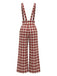 [Prévente] Ensemble blouse à nœud et pantalon large à bretelles à carreaux rouges années 1970 - 17