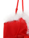 Ensemble lingerie de Noël rouge à nœud et bordure en fausse fourrure années 1960 - 5