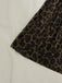 Ensemble nuisette marron imprimé léopard à bordure en dentelle transparente années 1950 - 5