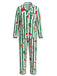Ensemble pyjama de Noël rayé imprimé pain d’épices années 1950 - 10