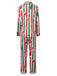 Ensemble pyjama de Noël rayé imprimé pain d’épices années 1950 - 2