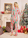 Ensemble pyjama de Noël rayé imprimé pain d’épices années 1950 - 4