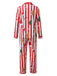 Ensemble pyjama de Noël rayé imprimé pain d’épices années 1950 - 6