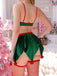 Ensemble Pyjama de Noël Vert à Caraco Style Elfe Années 1960 - 8
