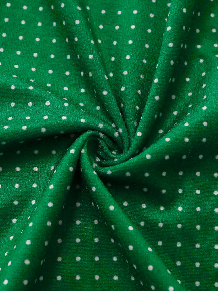Ensemble robe déguisement lutin de Noël vert Années 1950 - 6