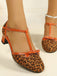 Escarpins vintage à bride en T, nœud et talons carrés - 9