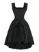 Robe noire à lacets style gothique des années 1950