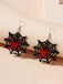 Boucles d'oreilles noires en toile d'araignée pour Halloween