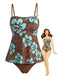 Multicolore Bohème Strap Ensemble Tankini Années 1970
