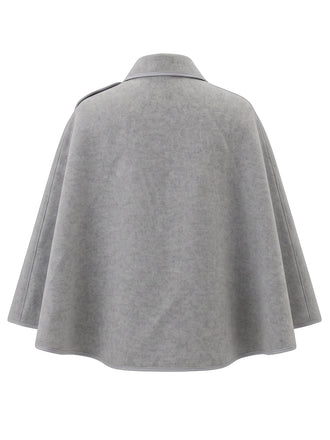 Manteau cape asymétrique à boutons sur l’épaule Années 1970 - 2