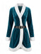 Mini Robe de Noël en Velours à Bordure Duveteuse Années 1960 - 2