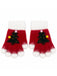 Mitaines tricotées de Noël à sapins et pompons - 2